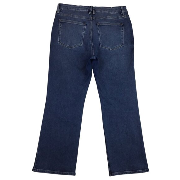 Good American Good Legs Cropped Mini Bootcut Womens 12/31 Bootcut Blue Jeans GLC - Picture 8 of 13